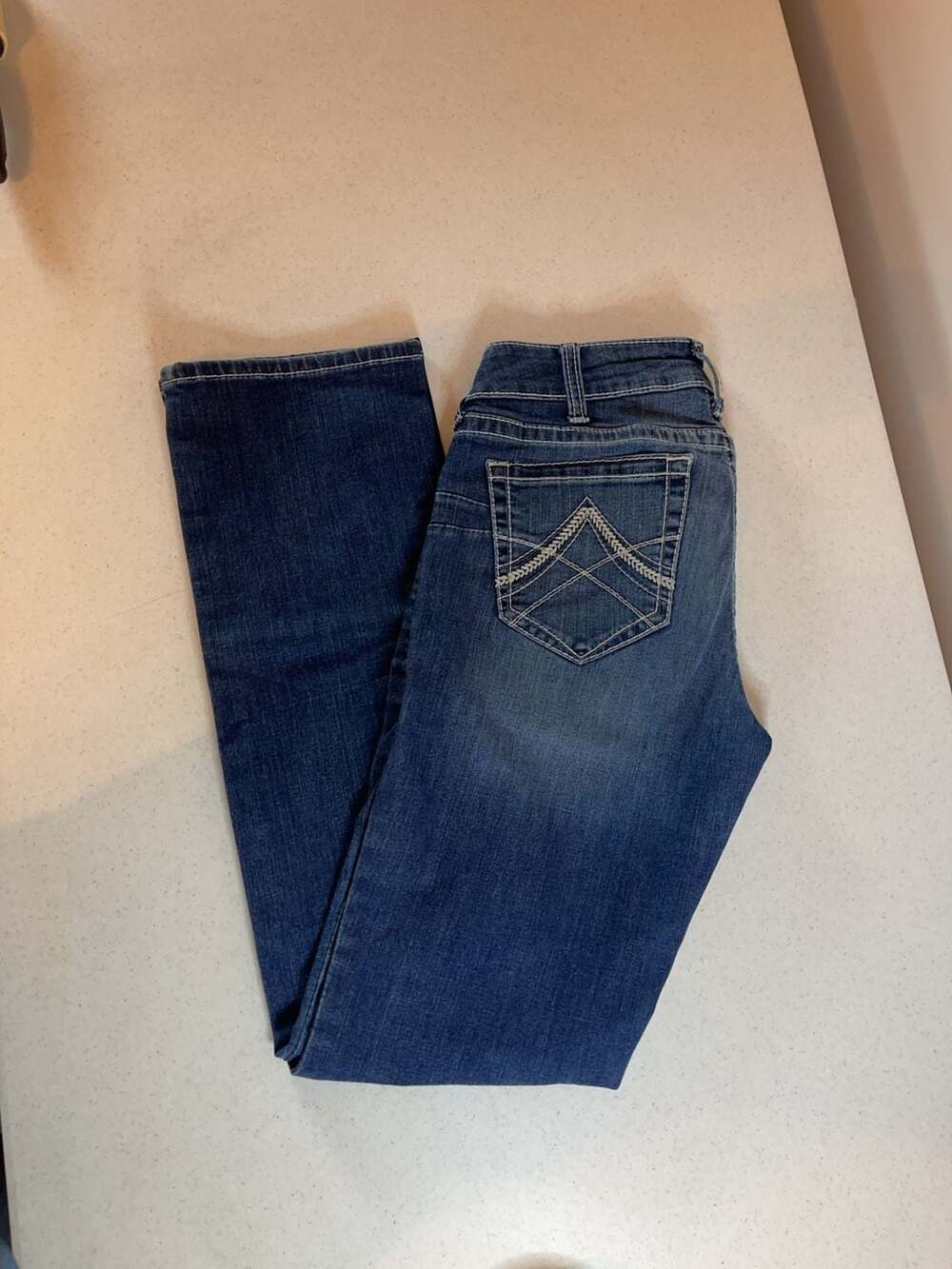 Ariat REAL Denim Mid Rise Icon Straight Leg Jeans Size 31L